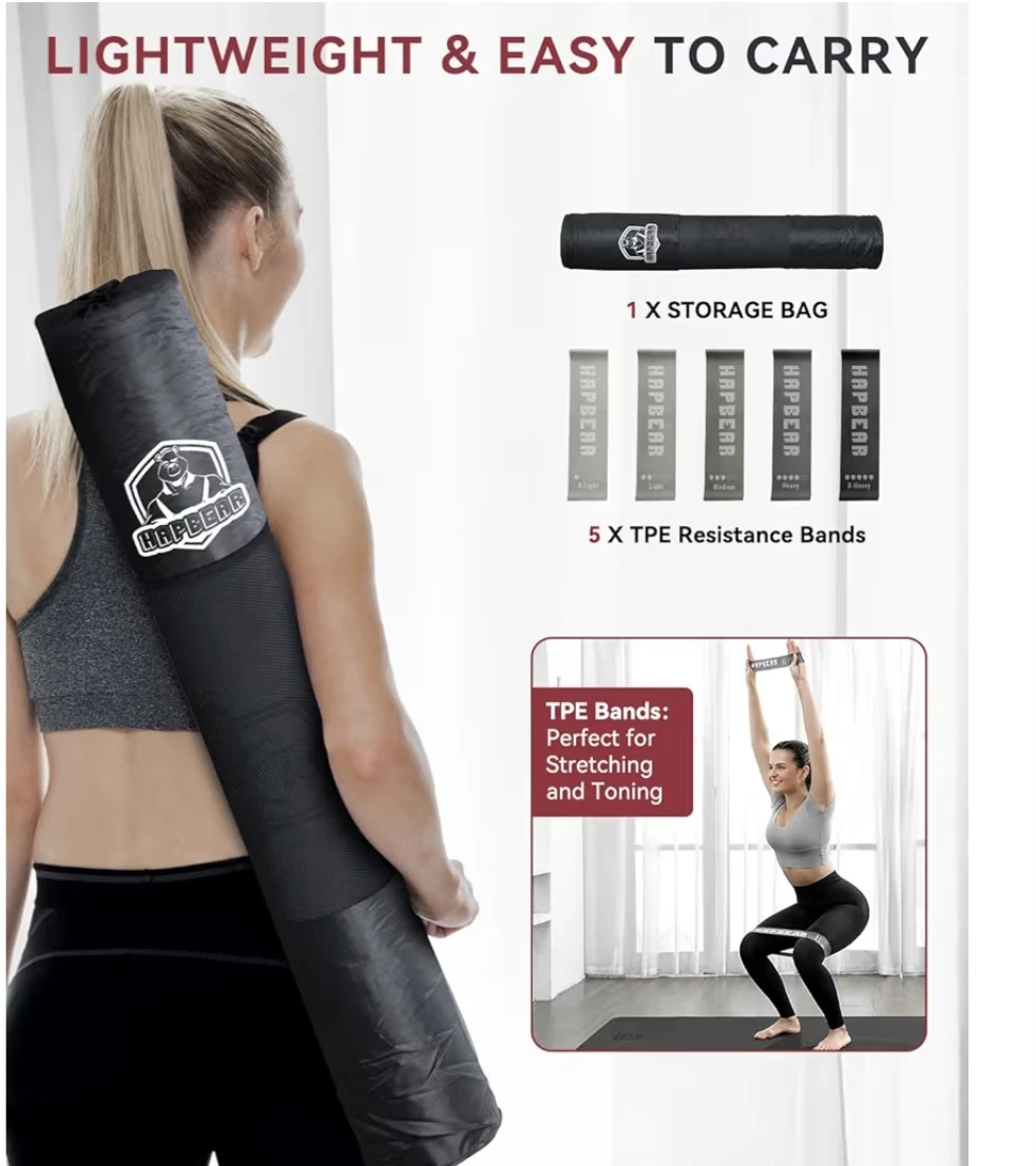 Hapbear Yoga Mat with Storage Bag & Resistance Bands - photo 5