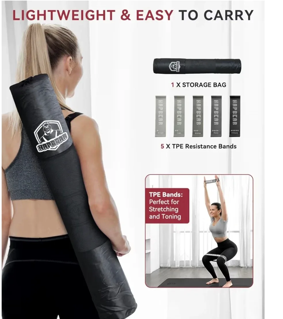 Hapbear Yoga Mat with Storage Bag & Resistance Bands image indicator(5)