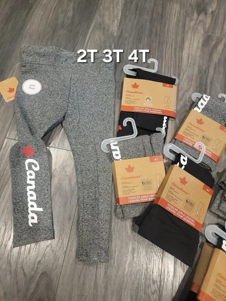 New Canadiana Toddler Girls Leggings - Size 2T, 3T, 4T