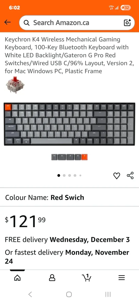 Keychron K4 Version 2 Wireless Mechanical Keyboard image indicator(4)