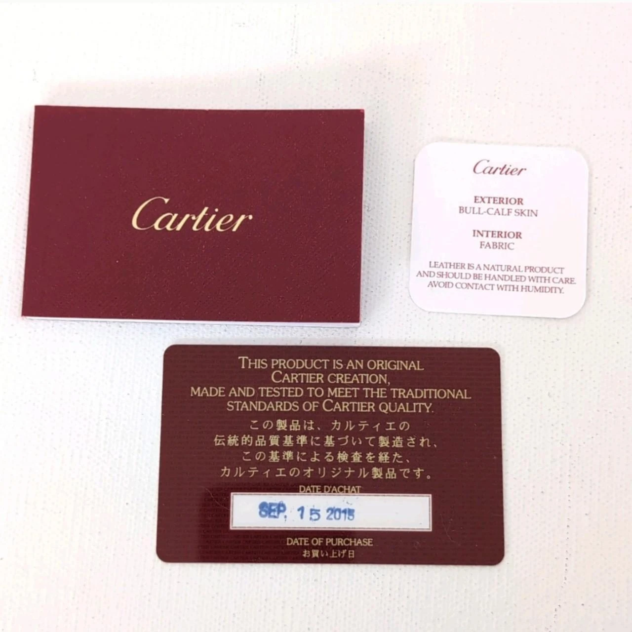 Cartier Burgundy Red Spinel Taurillon Bull Leather Handbag - photo 5