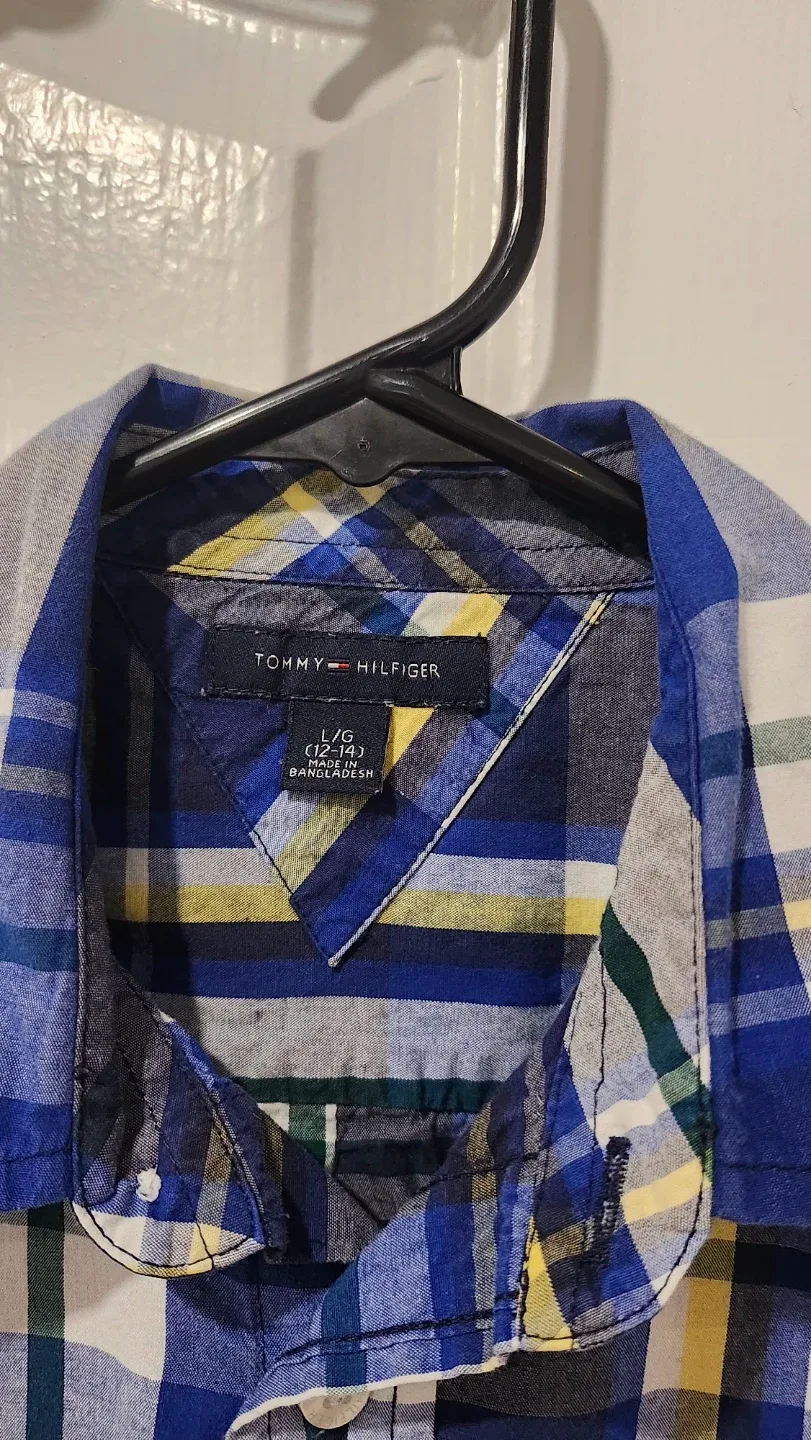 Set of 2 Tommy Hilfiger Plaid Shirt - kids Size L (12-14) image indicator(6)