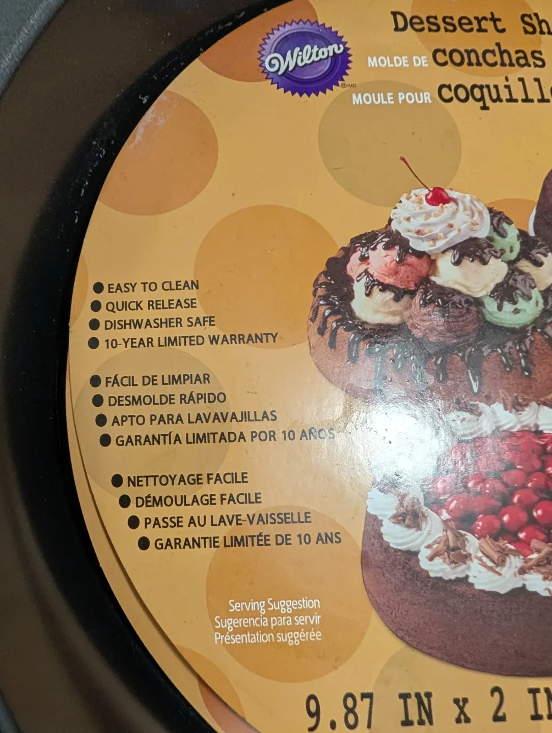 NEW Wilton Dessert Shell Pan - 9.87 in x 2 in image indicator(5)