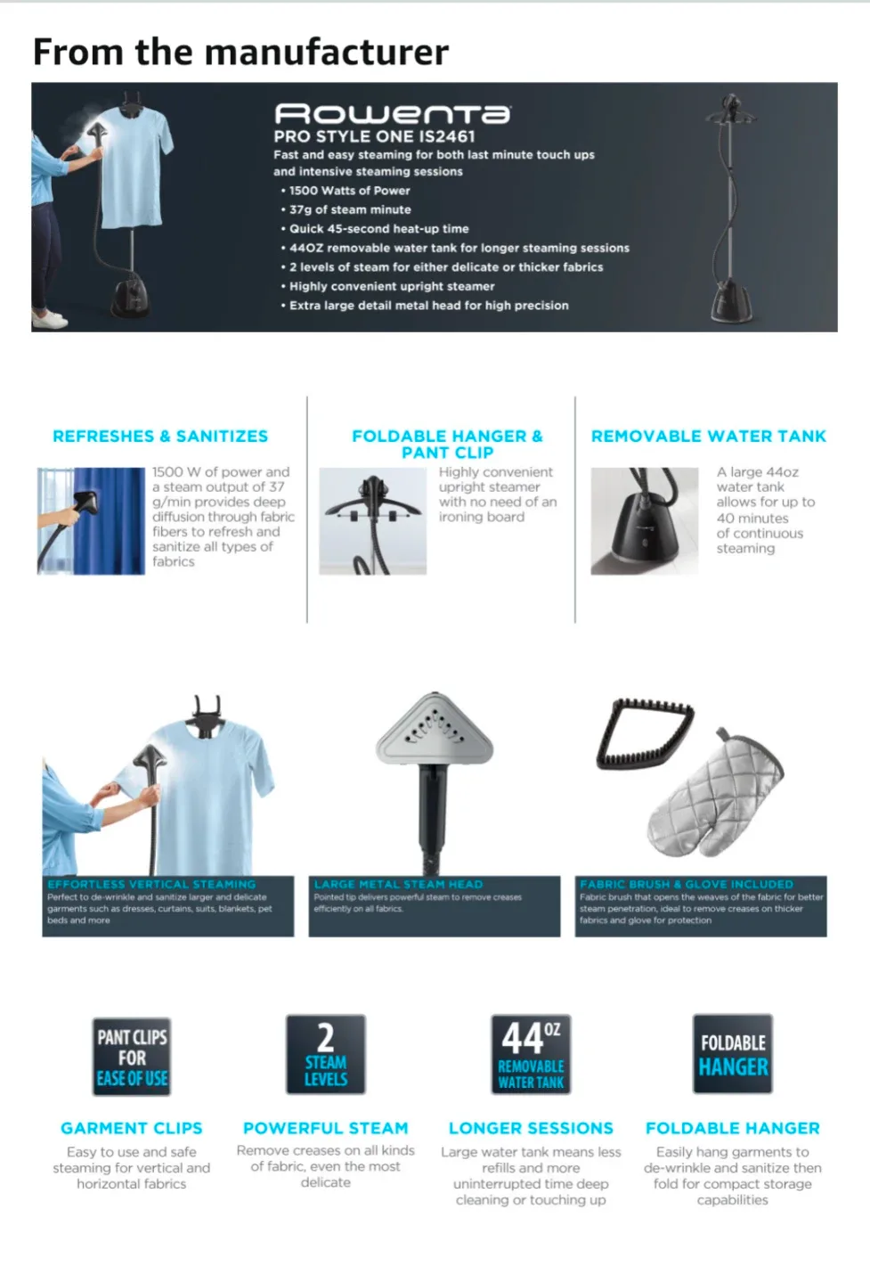 Rowenta Pro style clothes steamer image indicator(3)