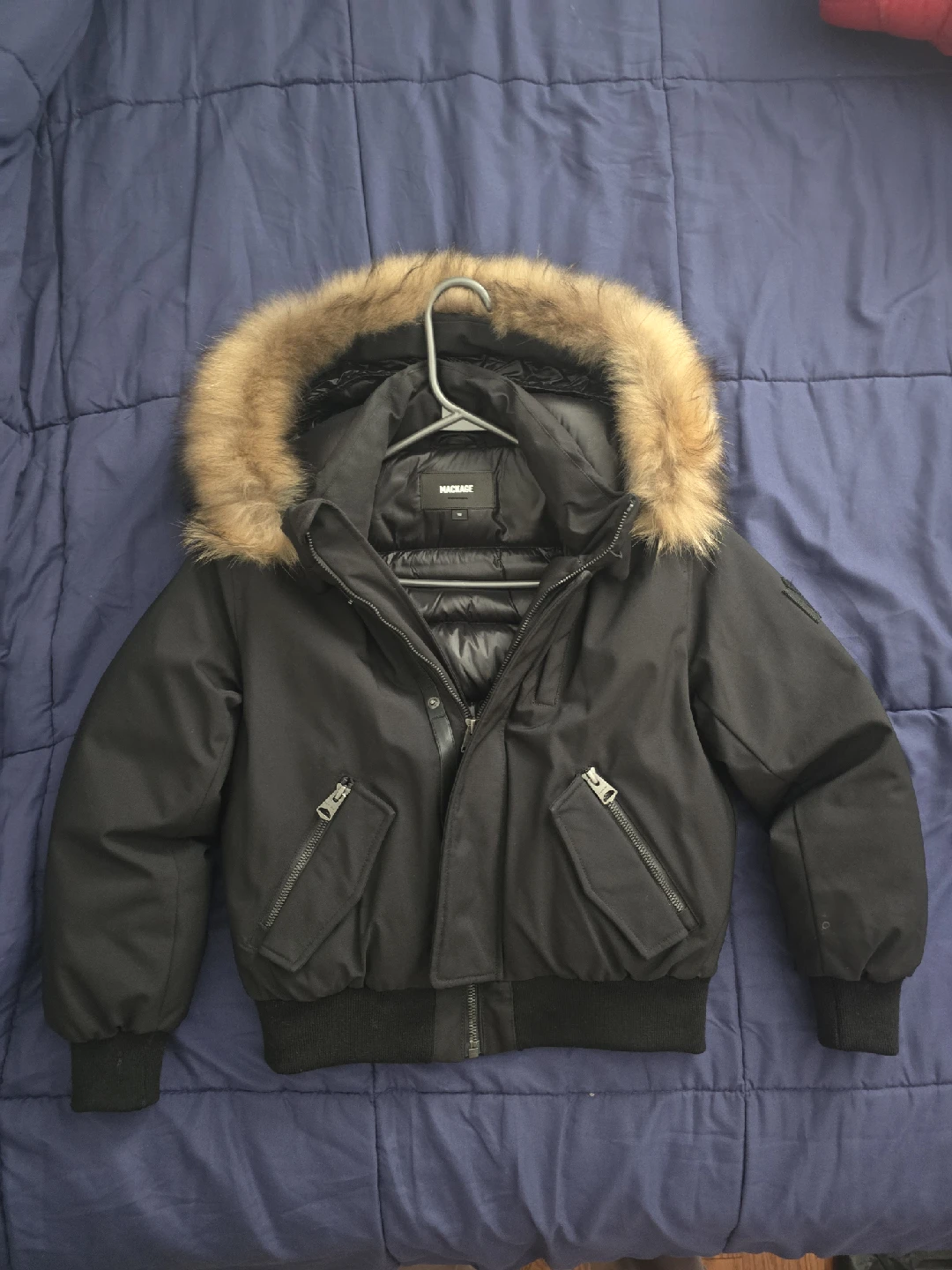 Mackage Black Bomber Jacket Size 10 Kids