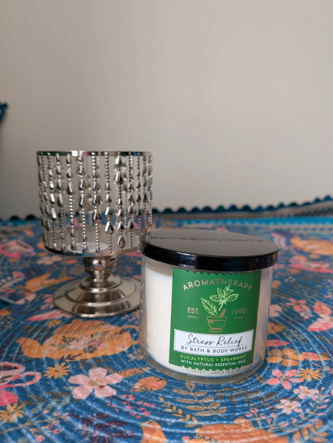 Bath & Body Works Stress Relief Candle & Holder