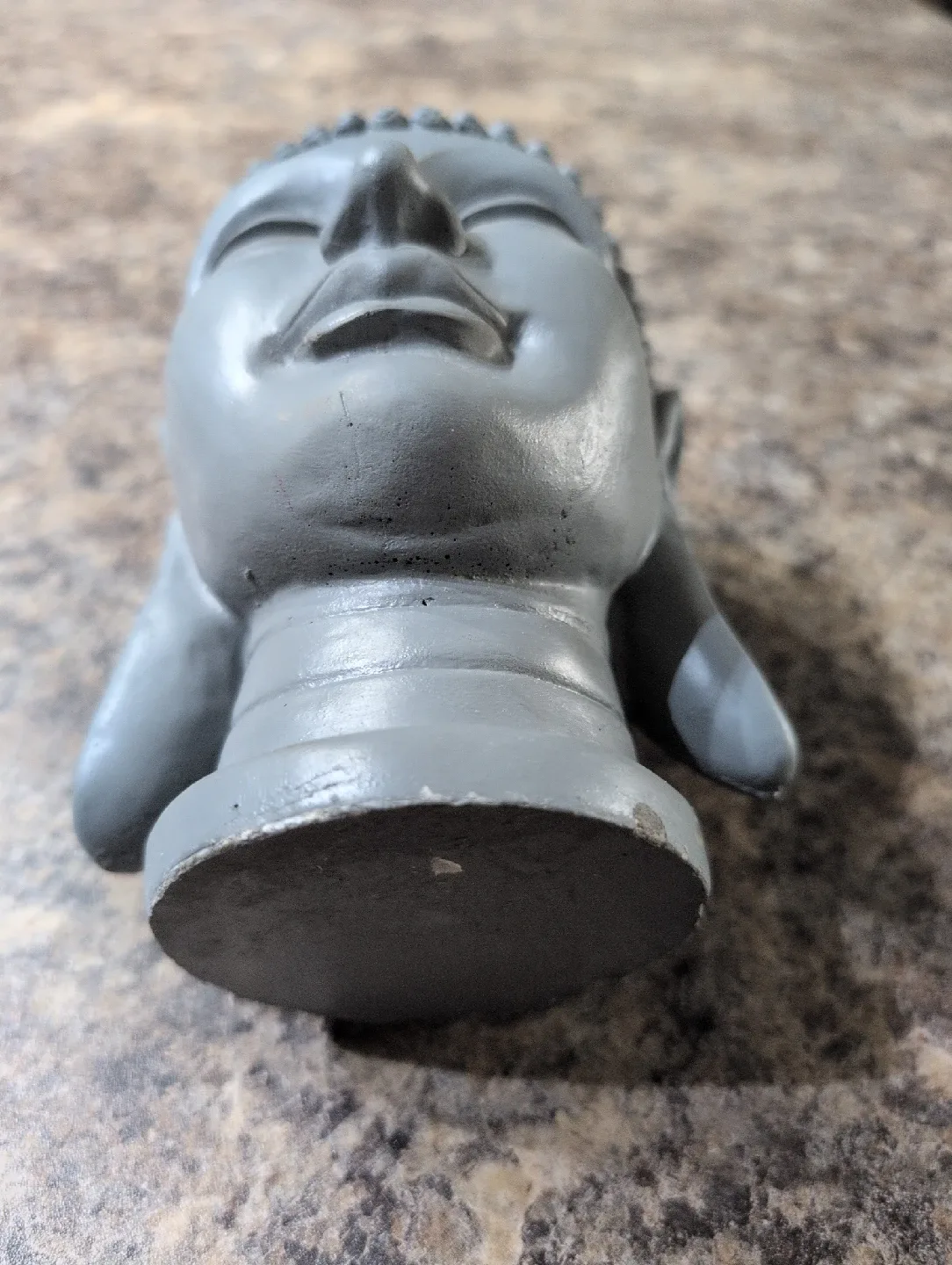 Grey Buddha Head Statue - 8 inch image indicator(2)