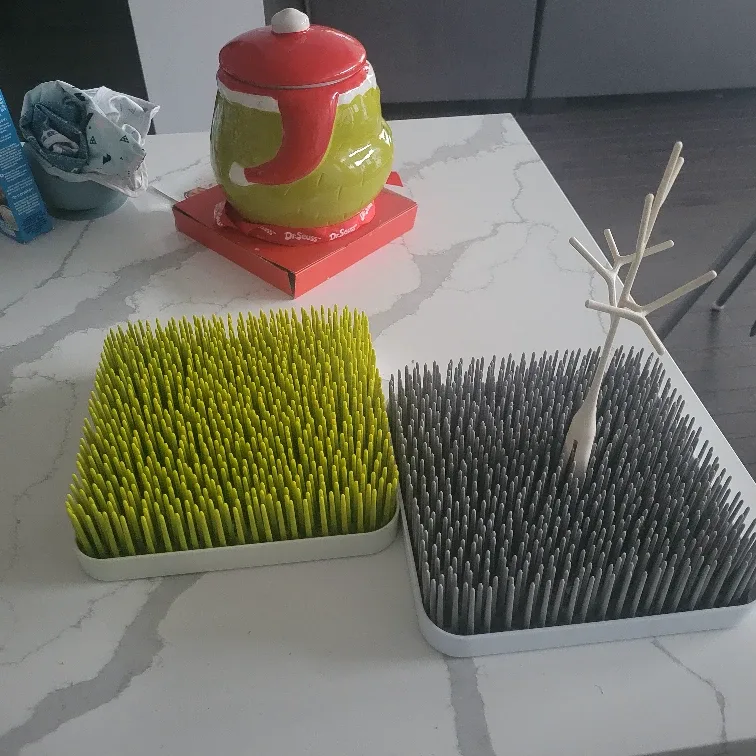 BOON Grass Drying Rack Set, Green & Grey