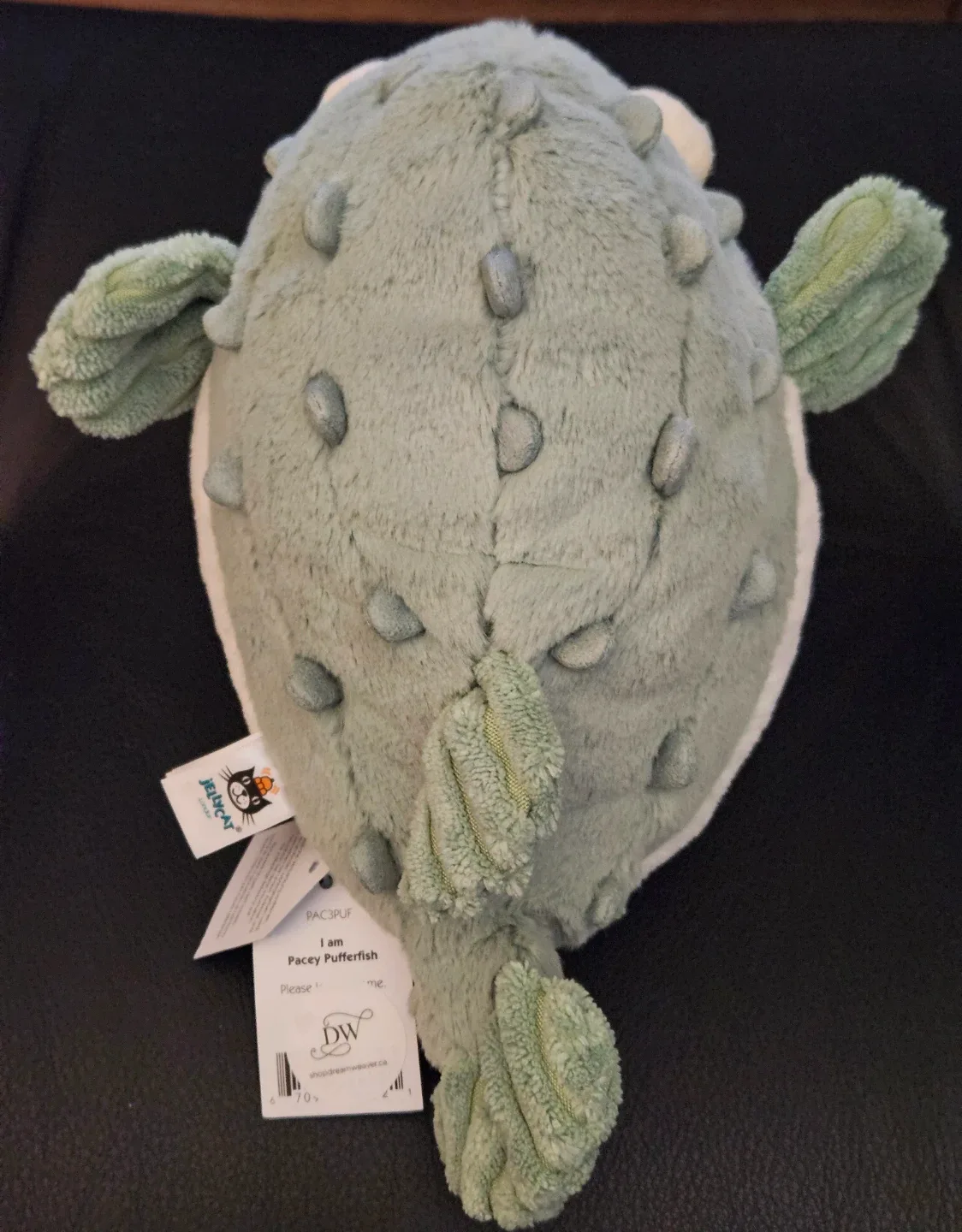Brand New Retired Jellycat Pacey Pufferfish Plush! image indicator(4)