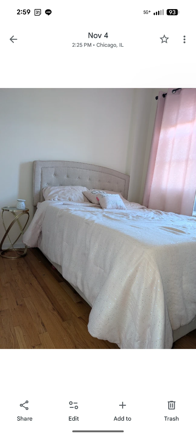 Upholstered Queen Bed Frame with Headboard and Queen Mattress
