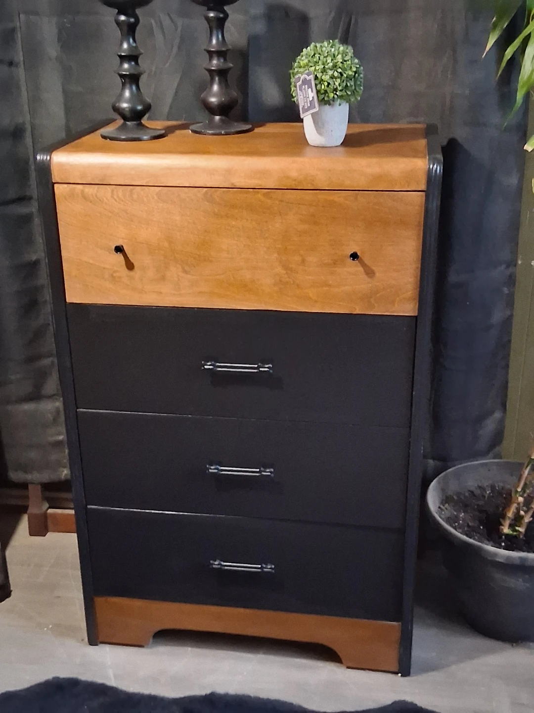 Custom Vintage Waterfall Dresser