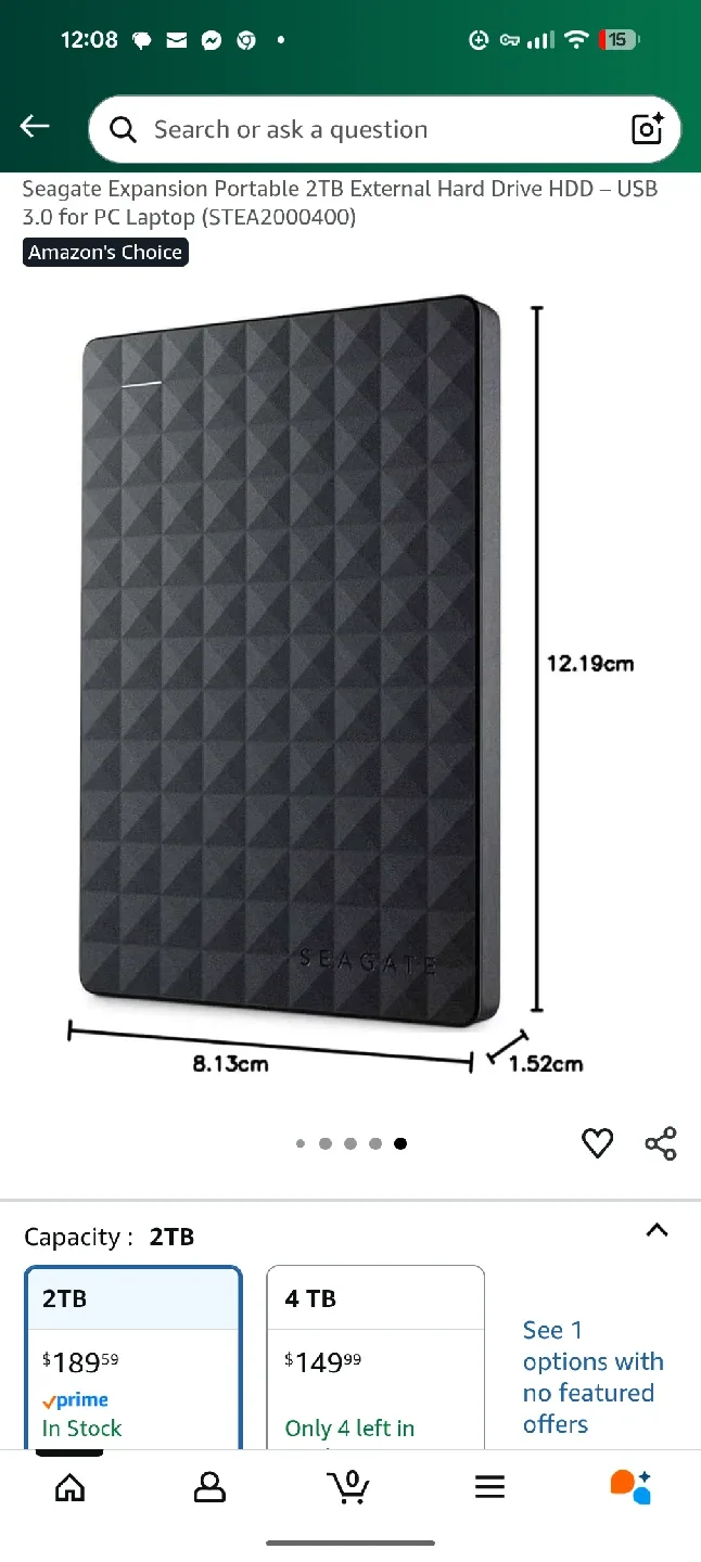 Seagate Expansion Portable 2TB External Hard Drive image indicator(3)