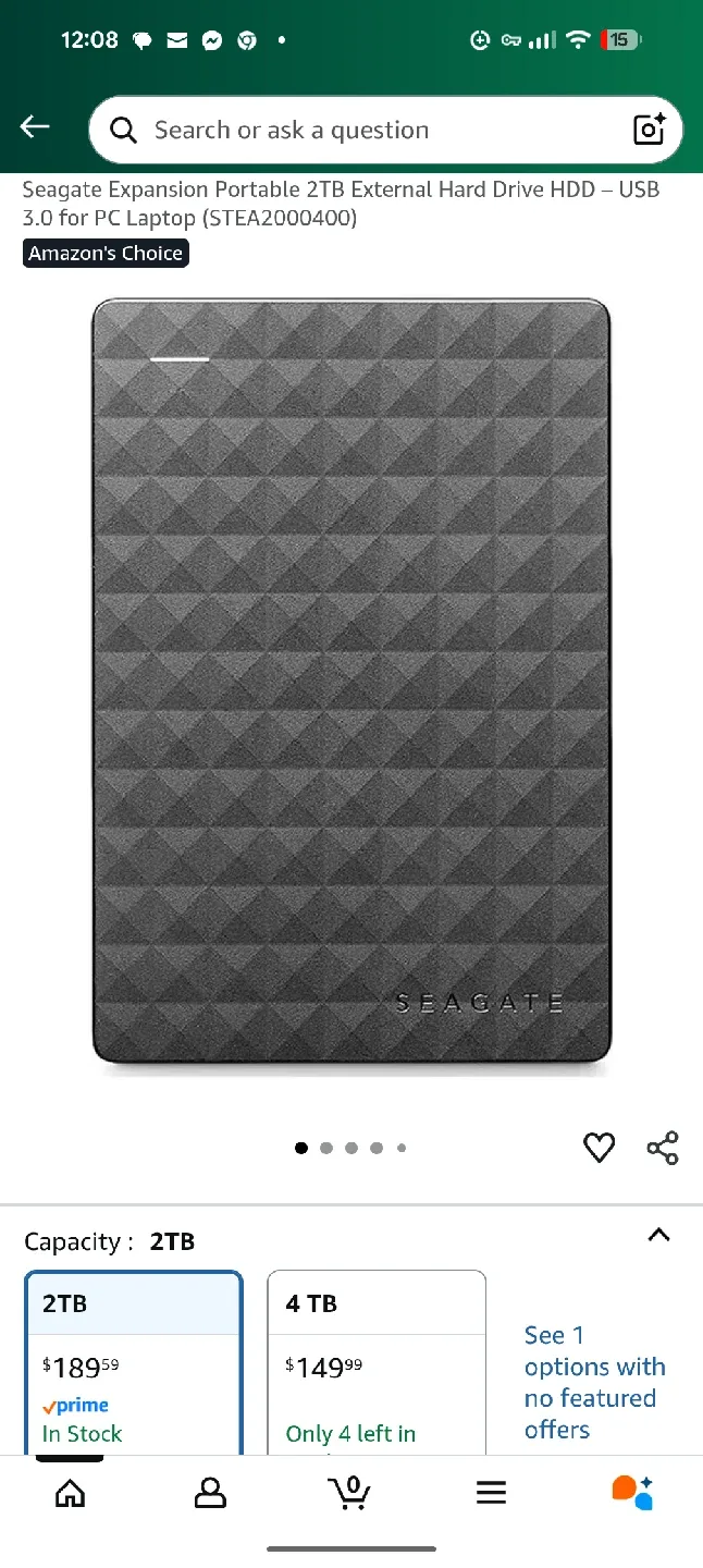 Seagate Expansion Portable 2TB External Hard Drive image indicator(8)