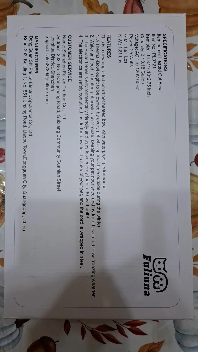 Fuliuna Heated Pet Bowl - Food & Water image indicator(7)