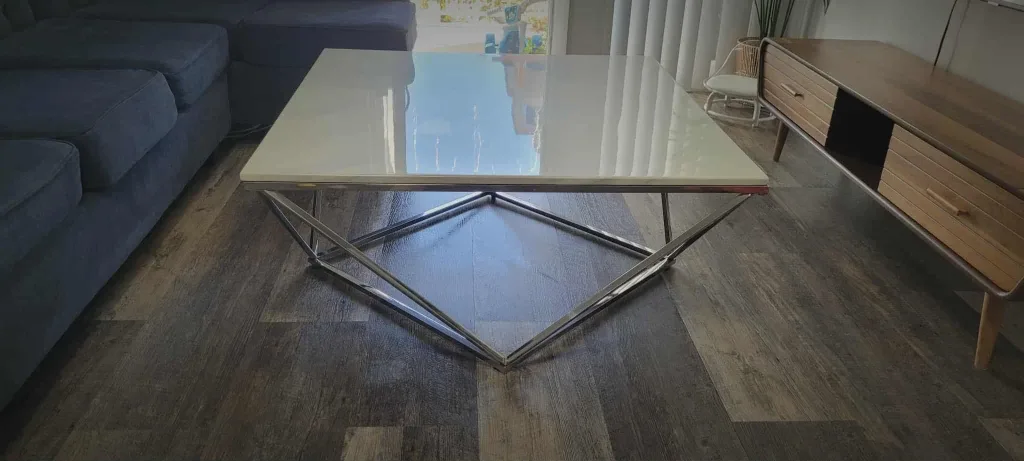 Square White Marbel modern Coffee Table