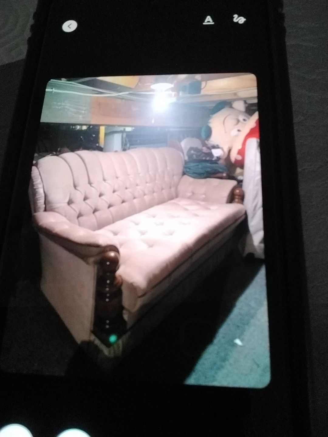 Vintage Style Beige Sofa