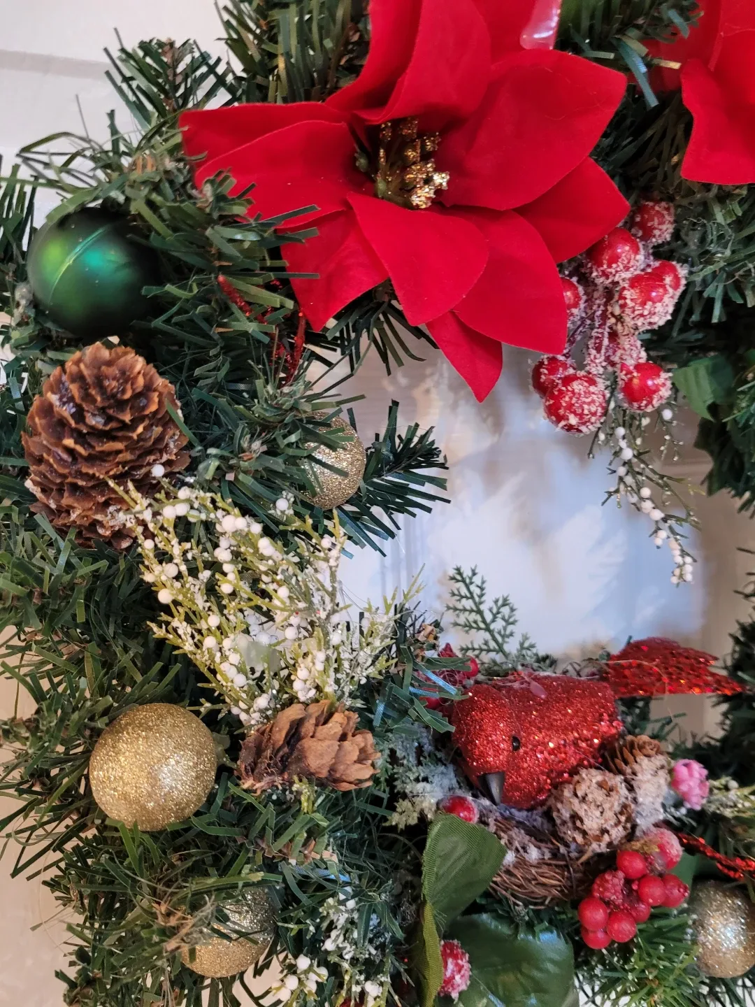 Crafted Christmas Wreath with Cardinal image indicator(3)