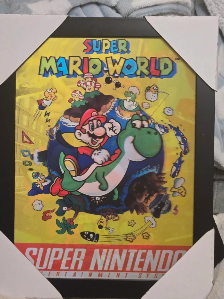 Framed 3D Super Mario Poster – $50