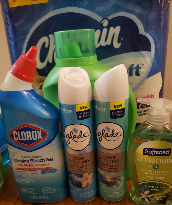 Cleaning Supplies Bundle: Gain, Charmin, Windex image indicator(3)