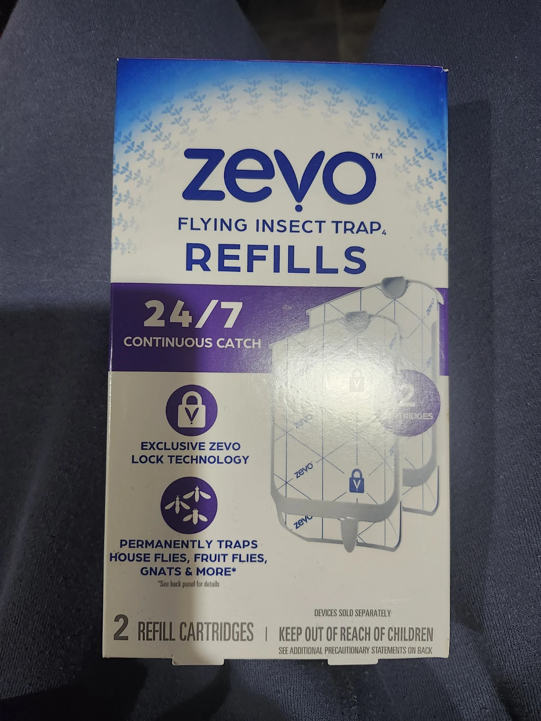 Zevo Flying Insect Trap Refills - 2 Cartridges