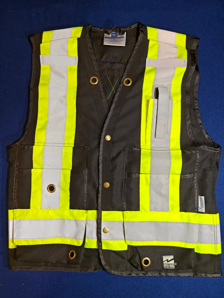 Open Road Black Safety Vest