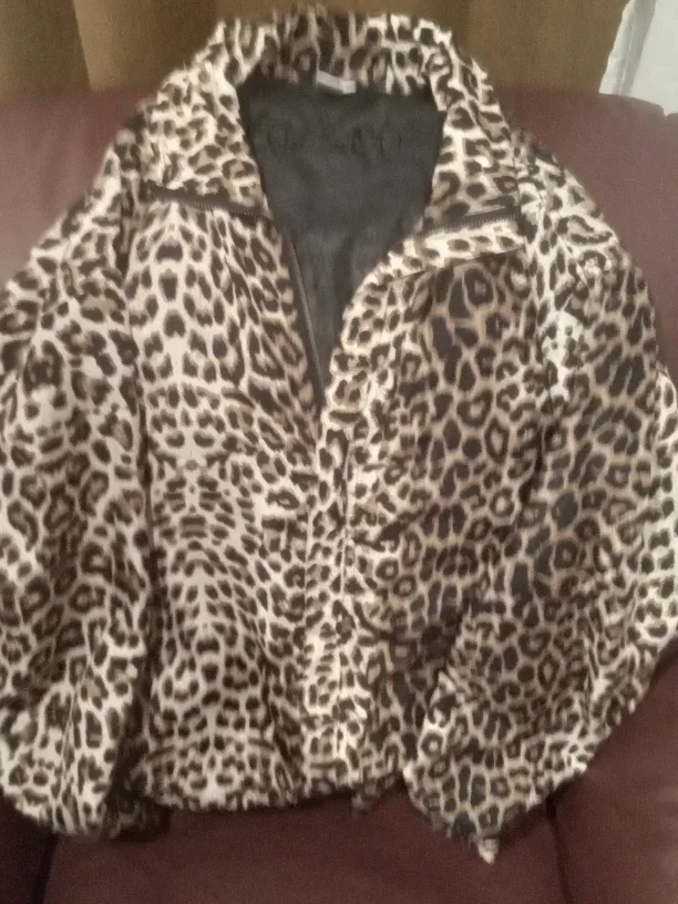Vintage COA.CO Leopard Print  Silk Jacket  Large