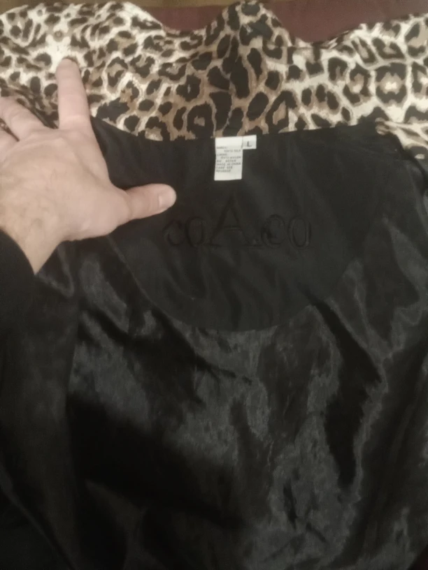 Vintage COA.CO Leopard Print  Silk Jacket  Large - photo 2