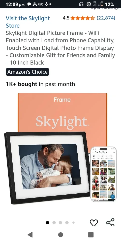 Skylight Plus Digital Photo Frame - Brand New in box image indicator(10)