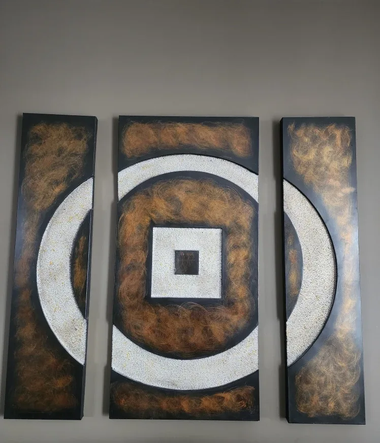 Abstract Geometric Wall Art - Set of 3