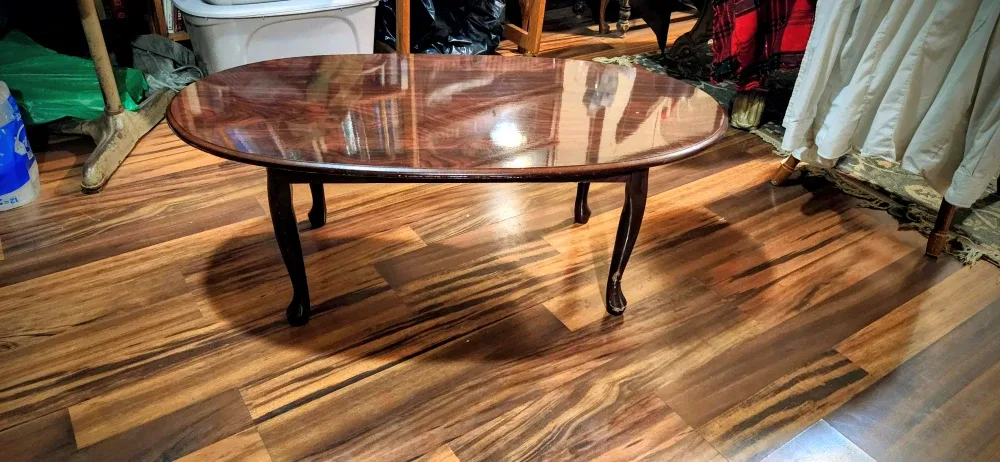 Wood coffee table