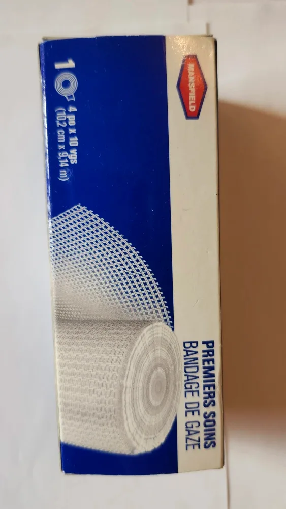 Mansfield Premiers Soins Gauze Bandage 4" x 10 yds image indicator(2)