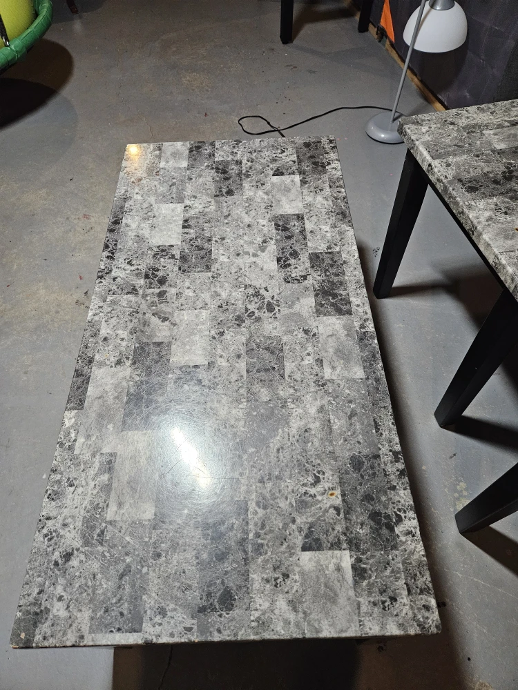 Marble Tile Top Table Set - photo 2