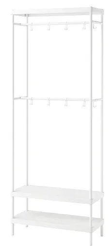 IKEA MACKAPÄR Coat Rack with Shoe Storage - White