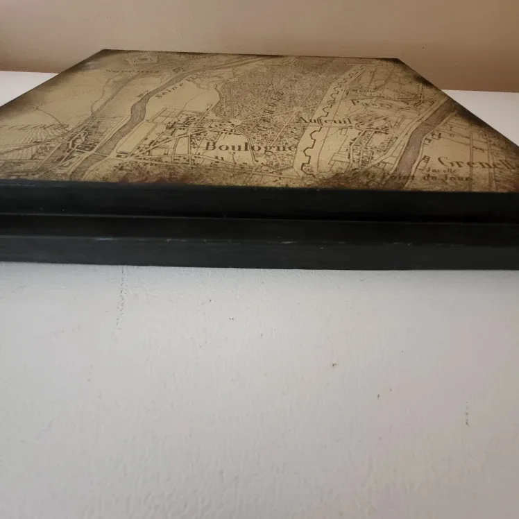 Vintage Map of Boulogne Framed image indicator(3)