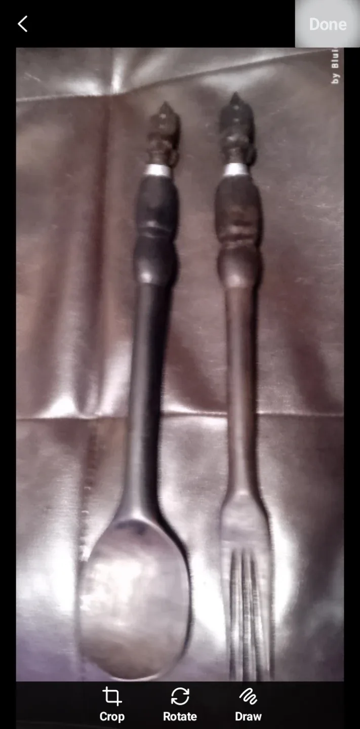 Hand Carved African Wooden Fork and Spoon Set🥕 image indicator(2)