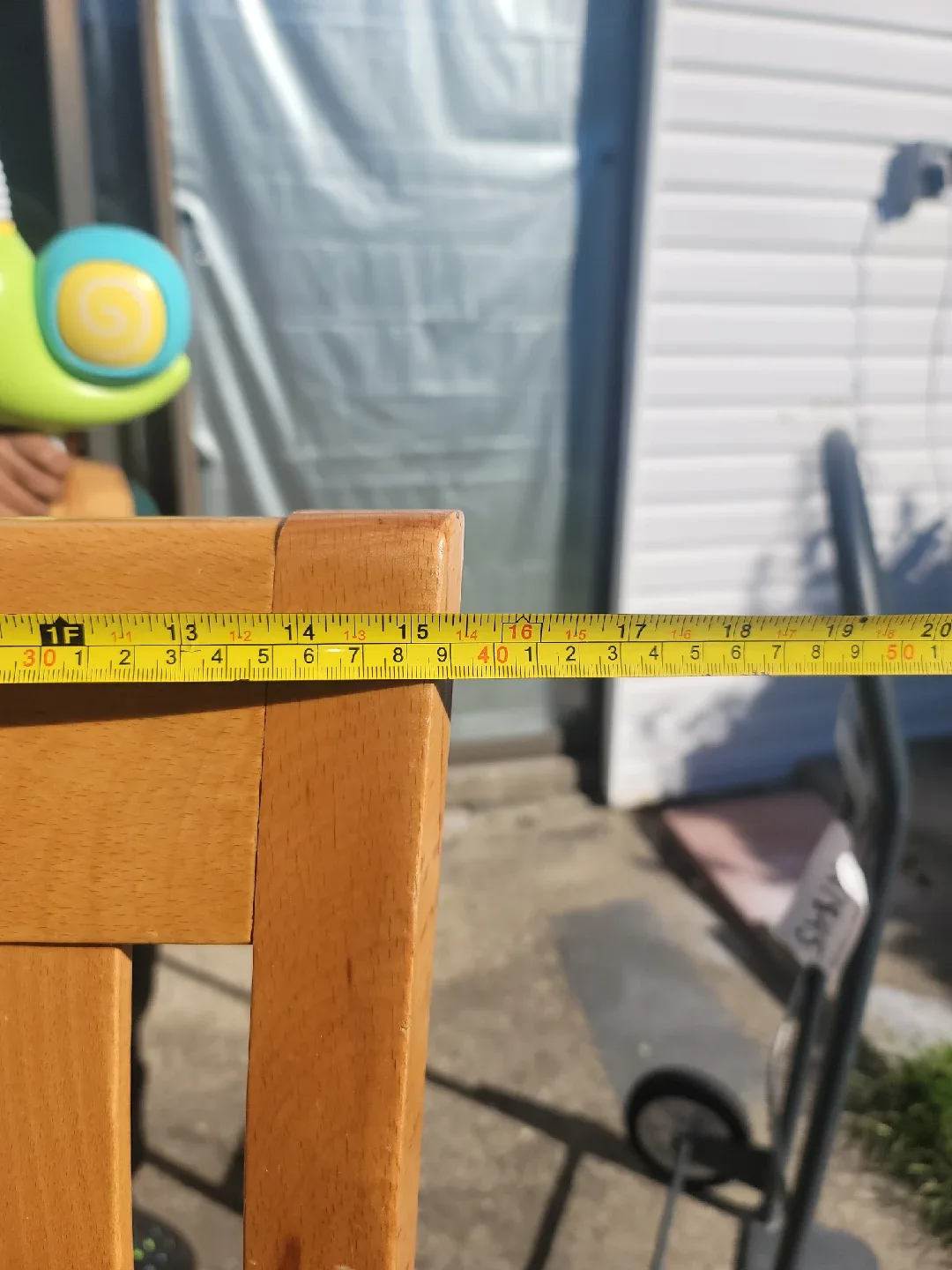 Wooden Bar Stool with Black Leather Seat - 44" Tall image indicator(7)