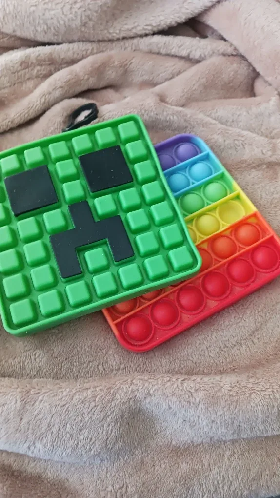 Minecraft Creeper & Rainbow Pop It Fidget Toys