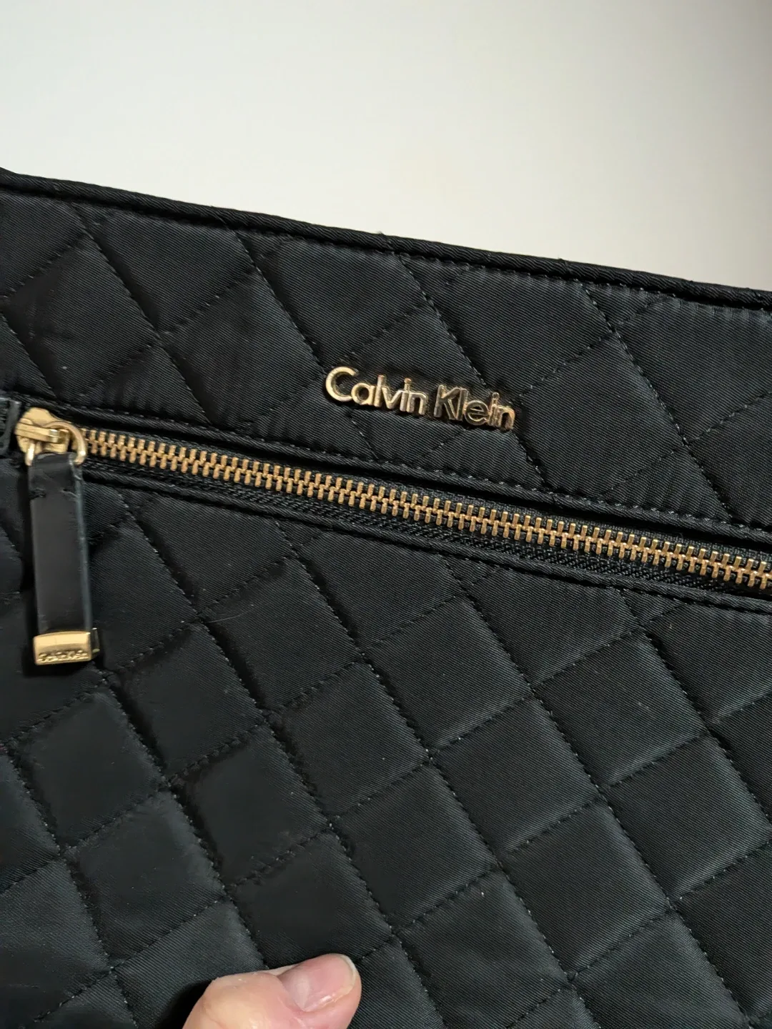 Calvin Klein black purse with adjustable strap good condition image indicator(3)