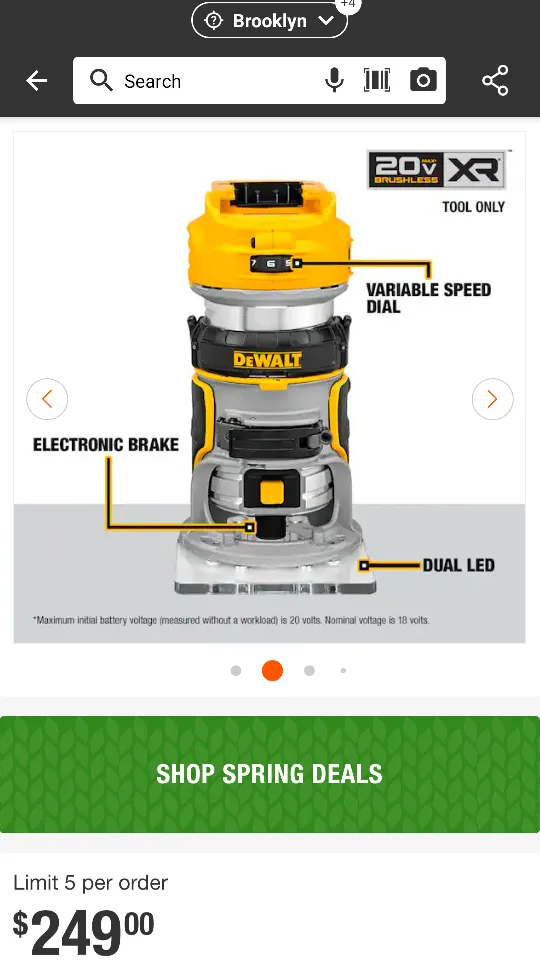 20V Max DeWalt XR Compact Router PRO Combo Kit image indicator(2)