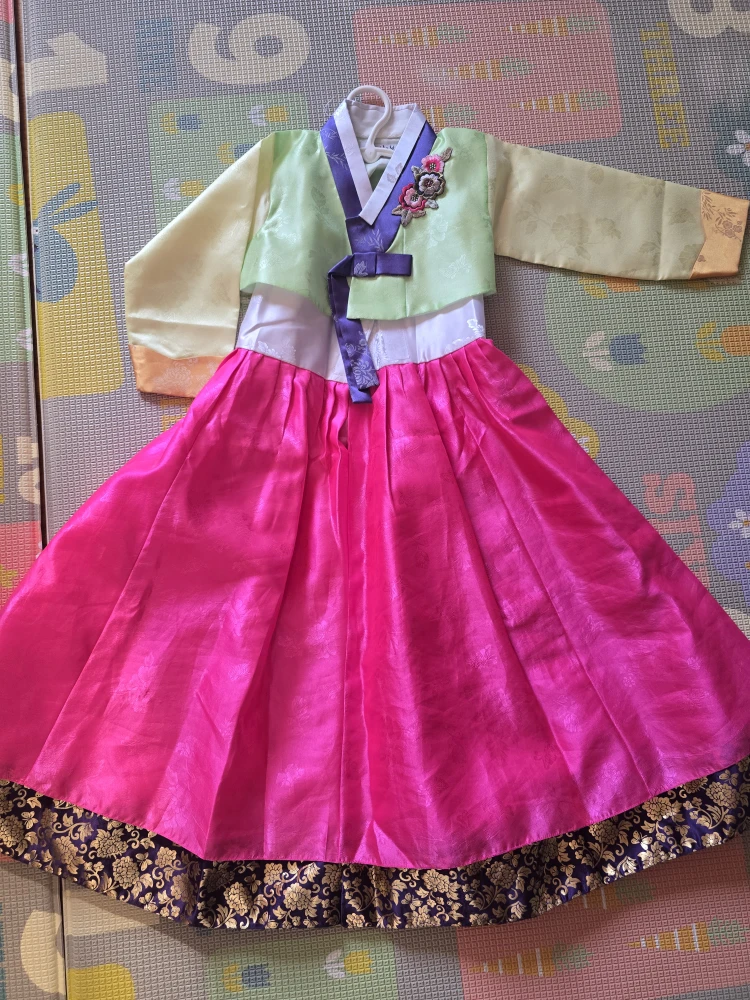 Pink & Green Hanbok Dress