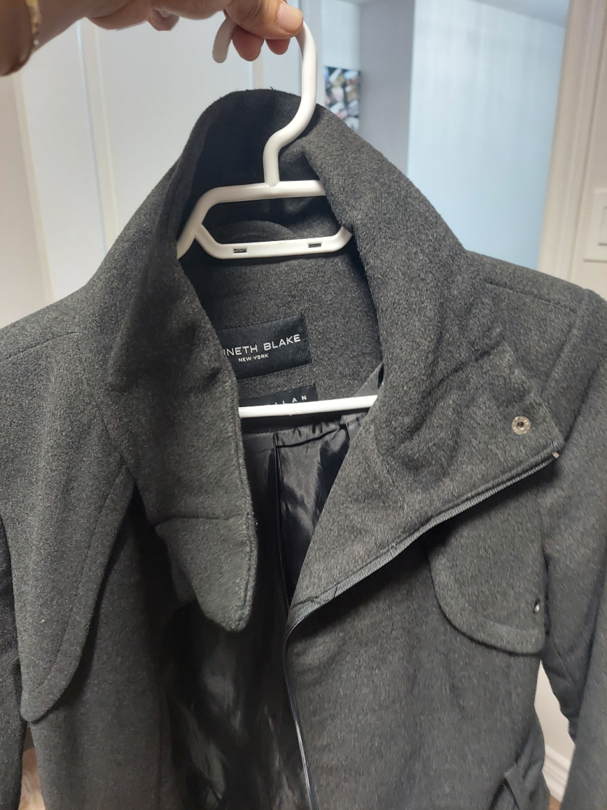 Kenneth Blake Grey Wool Blend Coat - photo 2
