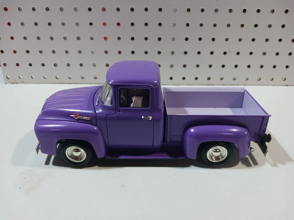 Purple 1956 Ford Pickup Truck Diecast Model