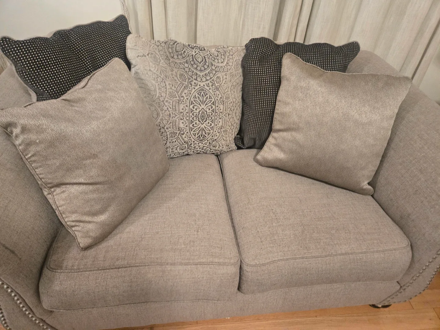 Loveseat Sofa and three seater sofa with Pillows image indicator(3)