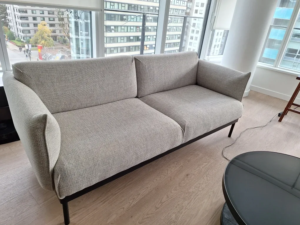 Ikea light grey couch applaryd