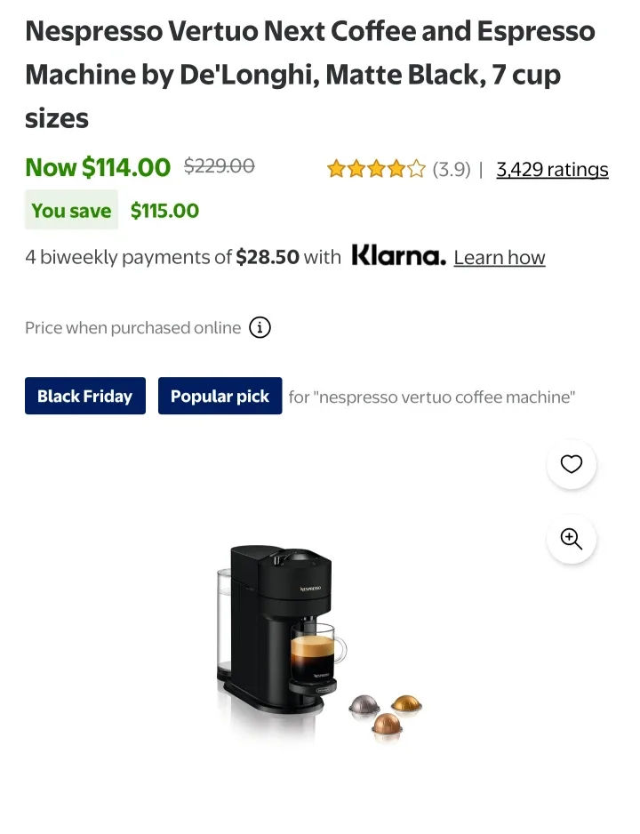 Nespresso Vertuo Next - Matte Black image indicator(6)