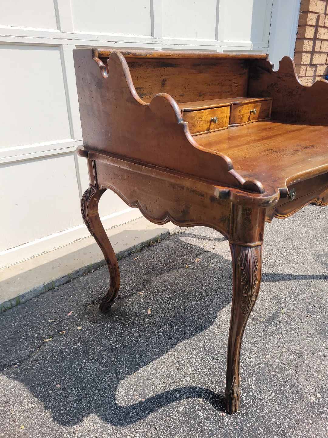 Antique Wood Writing Desk - photo 2