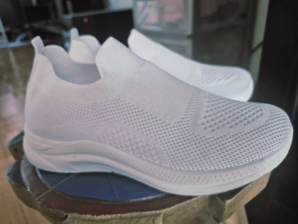 Cacy White Slip-On Sneakers - Size 37 (6.5)