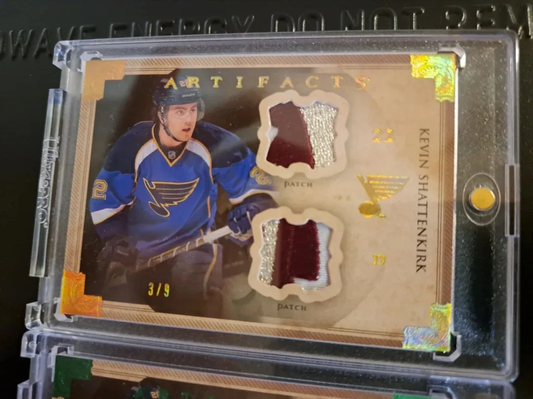 Kevin Shattenkirk 2013-14 Artifacts Hockey Card gold and Emerald image indicator(3)