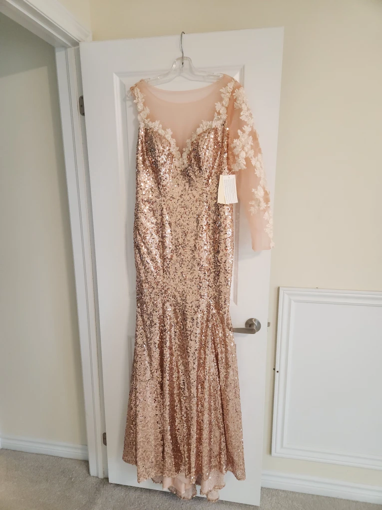 New Rose Gold Mermaid Gown - Custom Size Large - photo 4