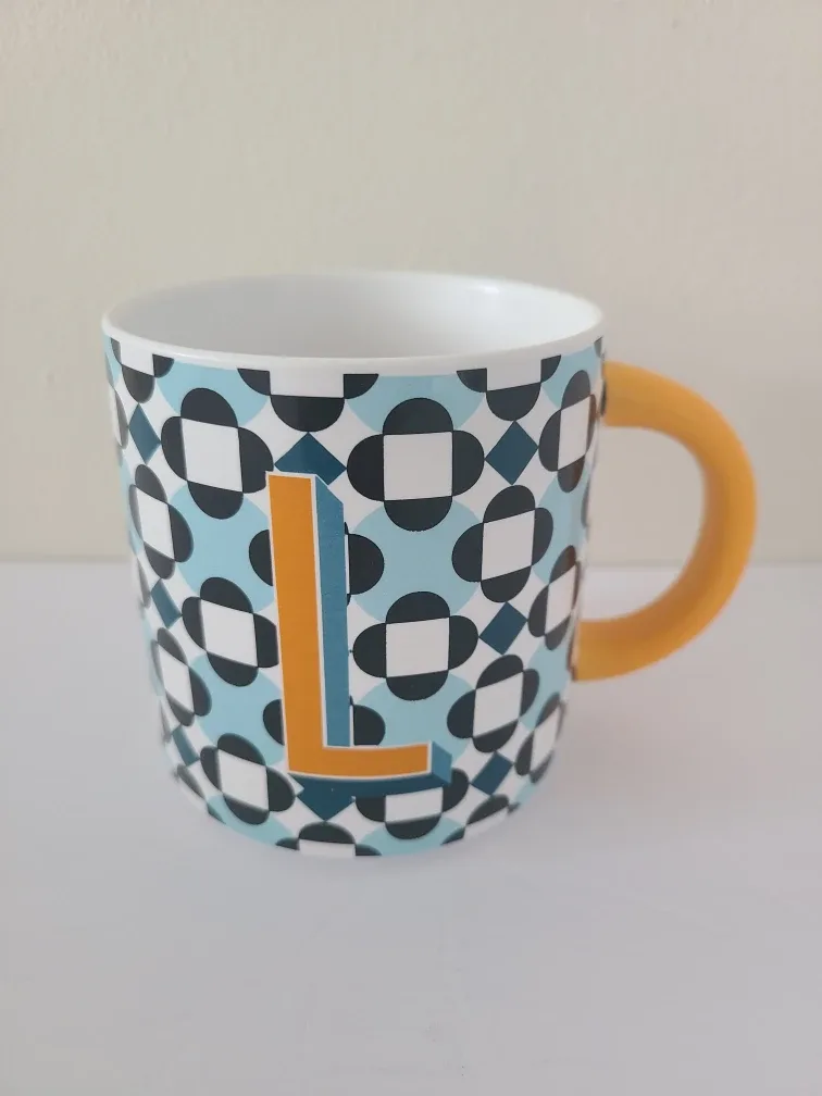 Indigo OUI Monogram "L" Mug ☕️